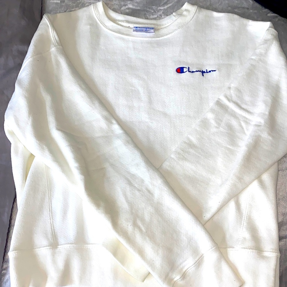 White Champion Crewneck